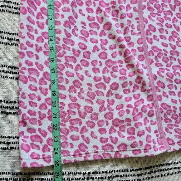 OP Pink and White Leopard Print Terry Bath Towel Wrap - Picture 11 of 11